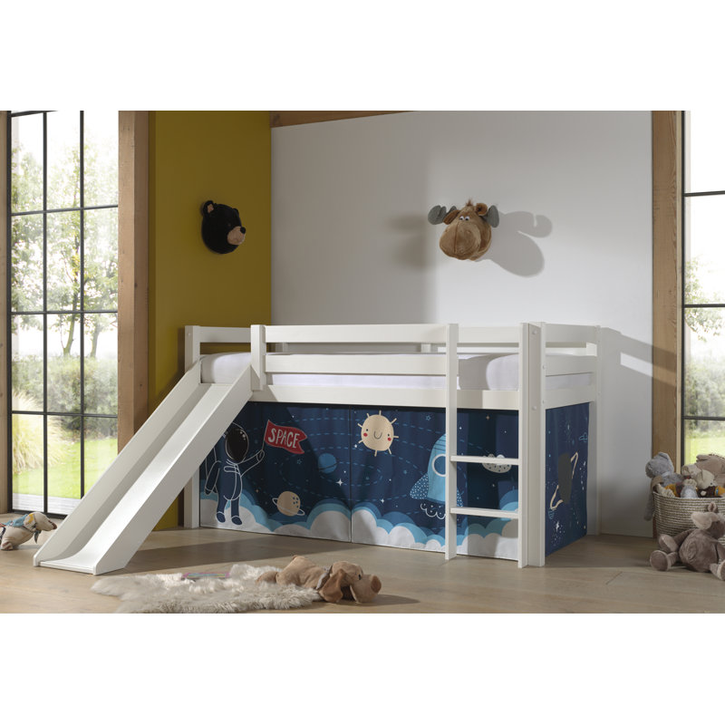 Pino European Single (90 x 200cm) Mid Sleeper Loft Bed, White