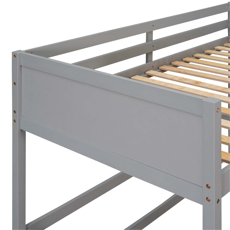 Jacqulyne Solid Wood Platform Bed, Gray
