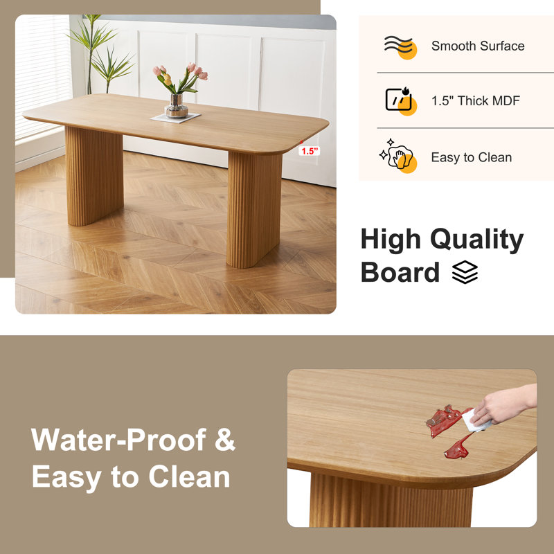 71in Double Pedestal Dining Set | Latitude Run® | Wayfair