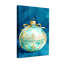 Ornement de Noël turquoise avec motif en filigrane doré-812932015