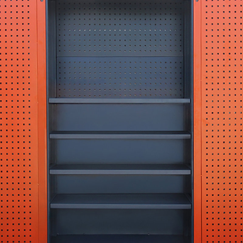 Multi-functional Large Capacity Garage Lockers, Orange/Black