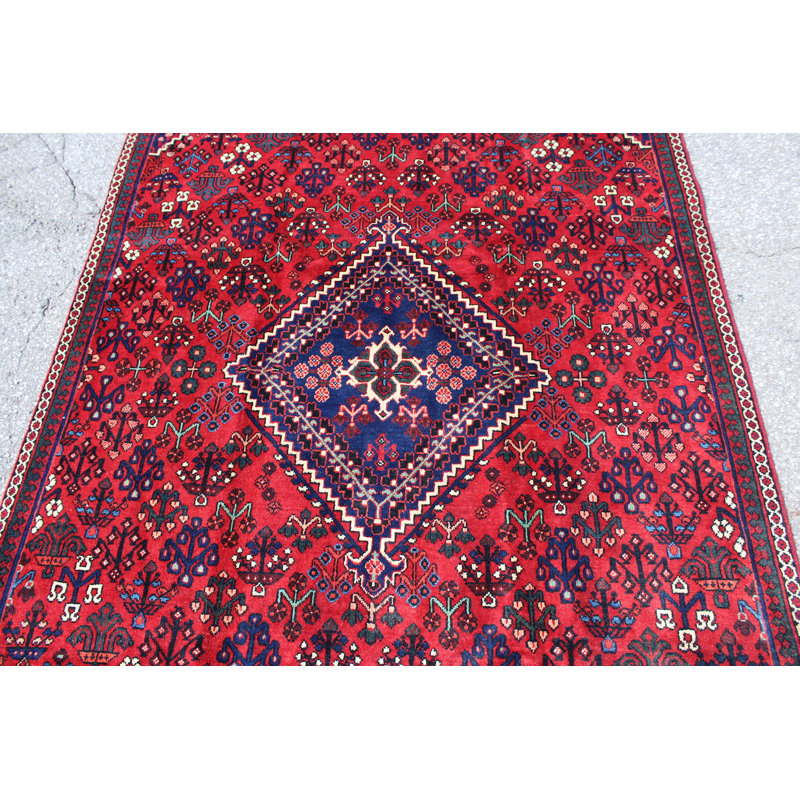 Brixx One-of-a-Kind 5'2" X 8'7" 1990s Wool Area Rug in Red