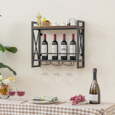 Rosalinde Wine Bottle & Glass Rack in