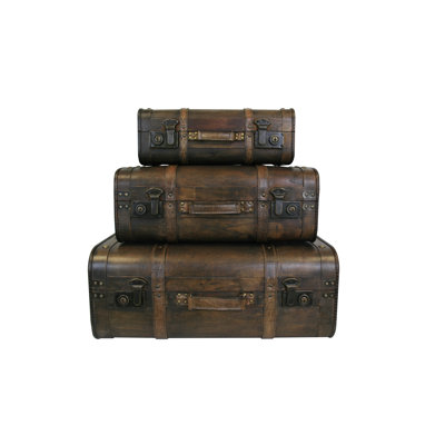 Ensemble de coffre valise en bois 3 pièces Mankin