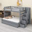 Bunk Bed Frame with Pull-Out Trundle-155817174