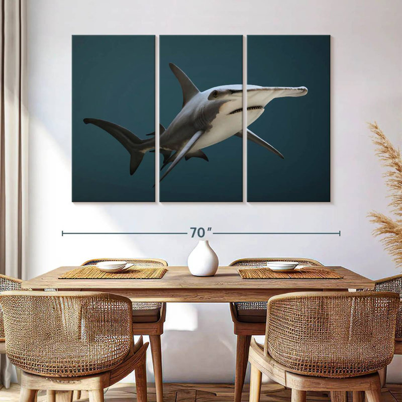 Great Hammerhead Shark, 42" H x 65" W