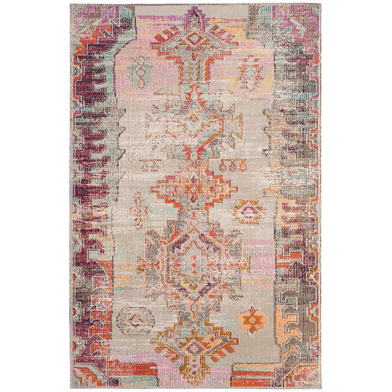 Aliesha-May Crystal Performance Southwestern Rug, Rectangle 5' x 8'