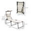 Méridienne d'extérieur 2 pièces, chaise longue pliante à dossier réglable, fauteuil de bronzage coussiné-224409173