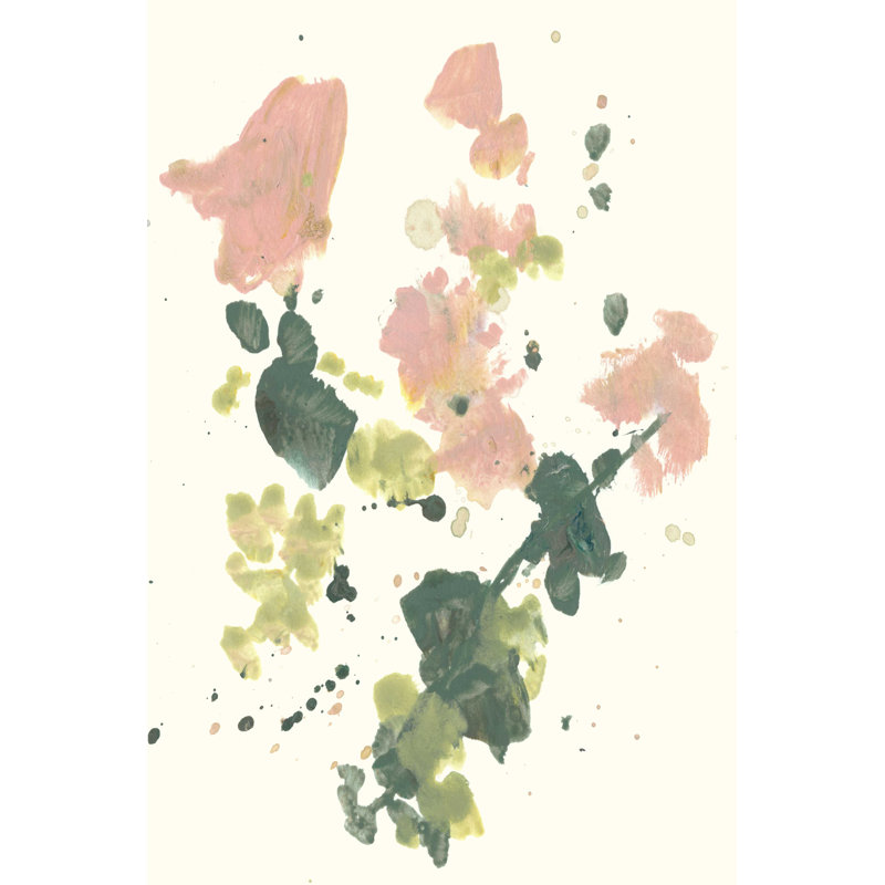 Rosé et olive Splash I, H 18 po x l 12 po