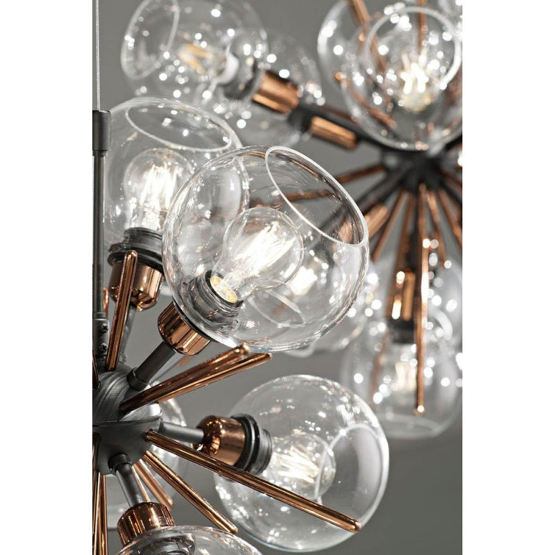 Alan Mizrahi Art déco Zimmerman, Transparent / ambre, Étain, 69” Length x 36” Width x 48” Height