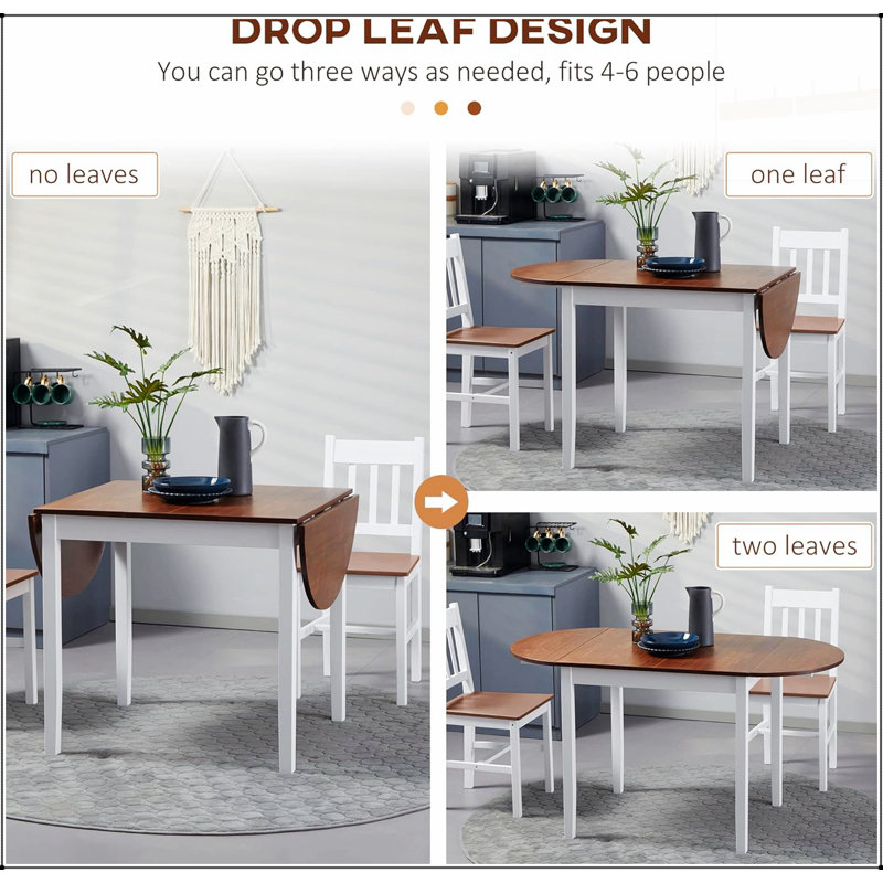 Table de salle à manger pliante en bois massif de la marque, avec abattant peu encombrant pour les petites cuisines et les appartements, conception ronde extensible