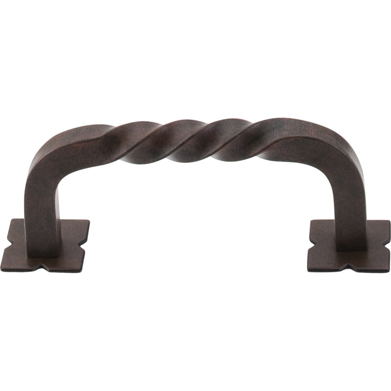 Twist 7" Center to Center Bar pull, Patina Black, 3" Center to Center