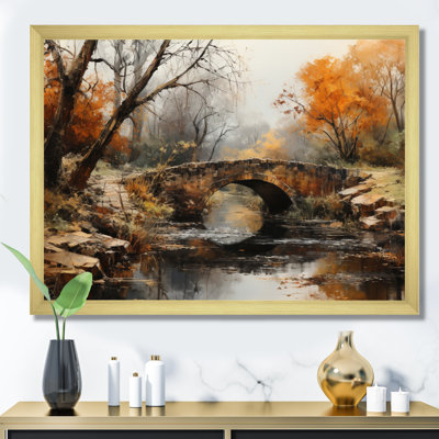 " Beige Bridge Whispers of History III " Mixed Media Print