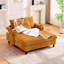 Fauteuil inclinable luxueux en velours côtelé de luxe avec lumières intégrées et sièges confortables surdimensionnés-1018555683