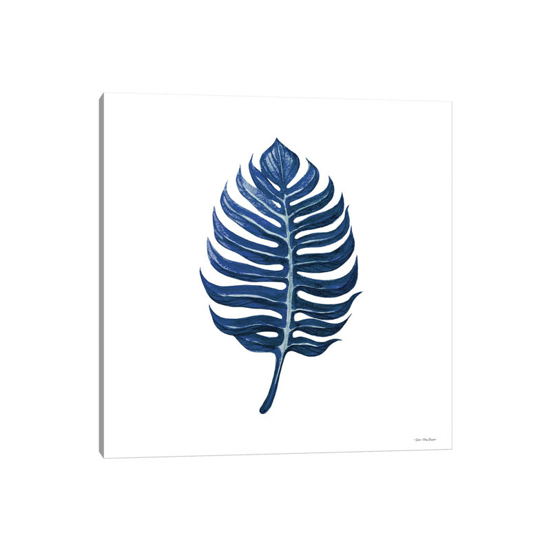 Watercolor Blue Leaf I by Seven Trees Design - Wrapped Canvas Gallery-Wrapped Canvas Giclée, 66.04cm H x 66.04cm W
