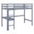 High Loft Bed, Wood Loft Bed With Safety Guardrail, Built-In Desk, Ladder-636454898