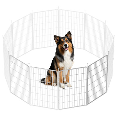 Parc pour chien pliable en métal robuste sans porte (ensemble de 4)
