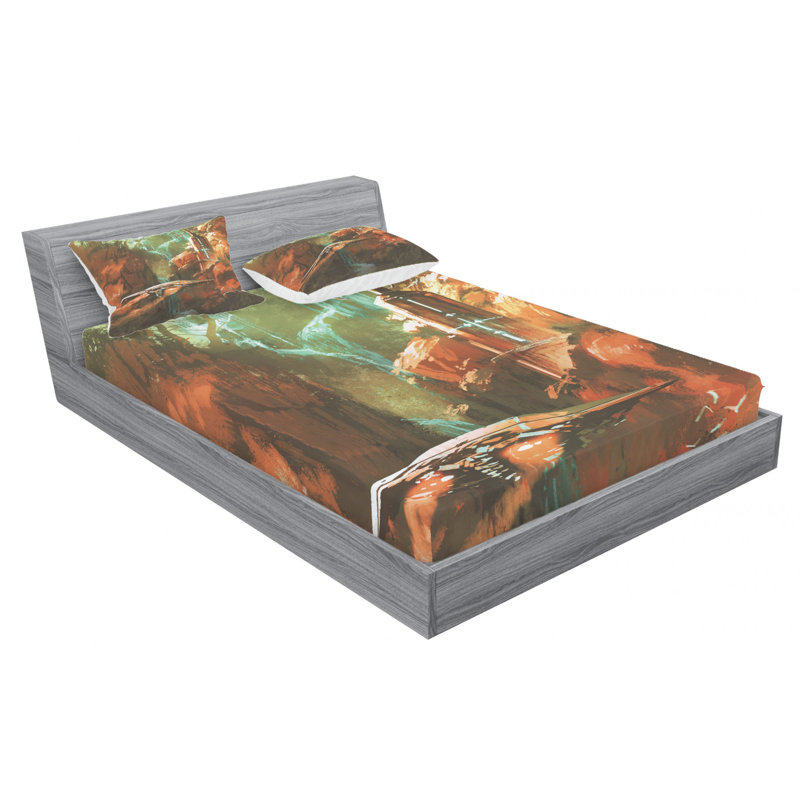Microfiber Sheet Set, Queen Sheet Set with Fitted Sheet