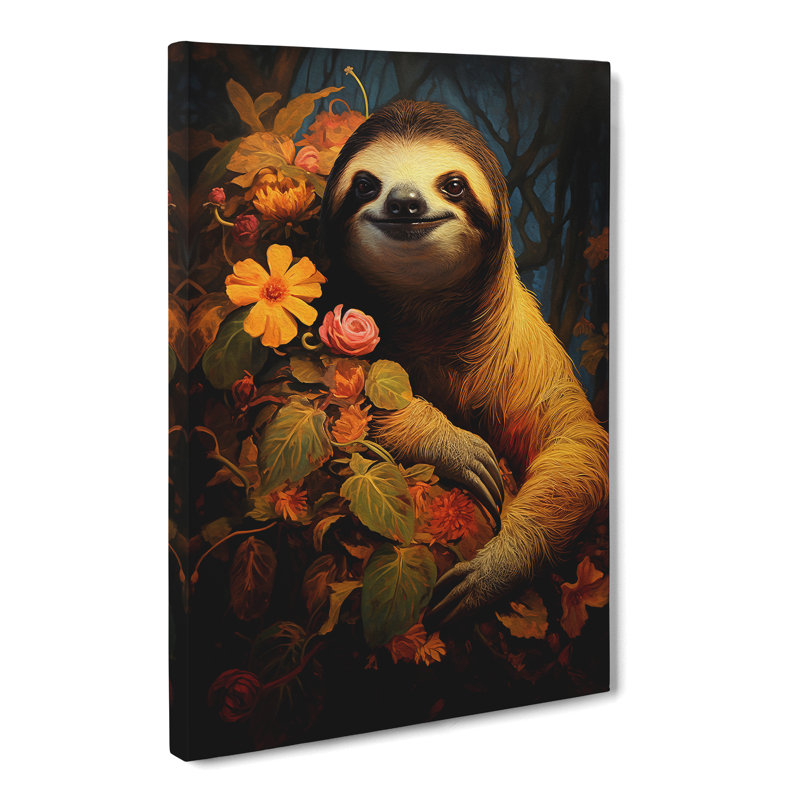 Sloth Informel - Wrapped Canvas, 76cm H x 50cm W x 3cm D