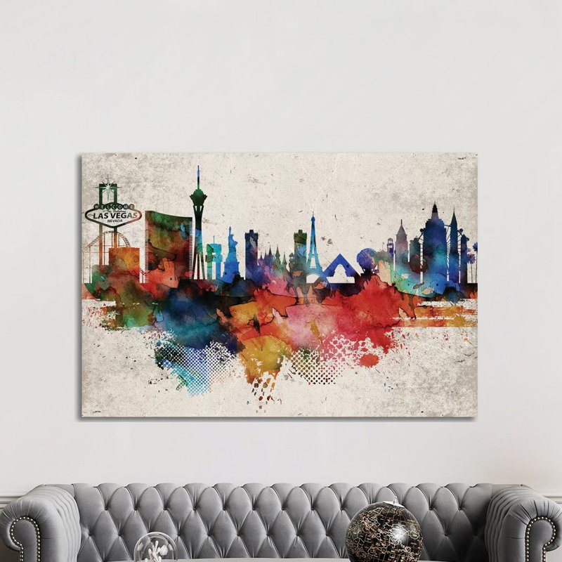 «Las Vegas Abstract», reproduction d'impression, Aucun mat, Toile tendue, H 40 po x l 60 po x 1,5 po