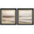 Warm Neutral Beige Soft Abstract Landscape Wall Decor Set Framed Master Bedroom Wall Art Work 2 Pieces Print-6068066-6068077