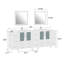  Modern 96" Double Bathroom Vanity Set with Mirror-27042794