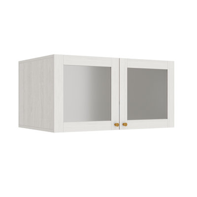 Modern 2-Door Storage Cabinet With Frosted Glass