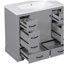 Ensemble de meuble-lavabo de 36 pouces, six tiroirs, séparateurs de tiroirs multifonctionnels, tablettes réglables-1195049555