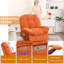 Fauteuil inclinable pivotant zéro gravité avec massage et chaleur - Ensemble de 2 chaises berçantes pivotantes surdimensionnées pour adultes (ensemble de 2)-1472318494