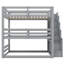 Triple lit superposé avec design séparé et escalier de rangement-330244645