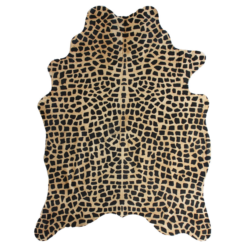 Tapis en cuir de vache Fortin, Rectangle 5 pi x 7 pi