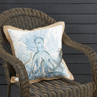 Whimsical Outdoor Octopus Pillow Cover