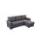 Ashlyn 84" Dark Gray Reversible Sleeper Sectional Sofa With Storage Chaise, USB Charging Ports And Pocket-1176648671