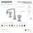 Kingston Brass Belknap Two-Handle 3-Hole Deck Mount Widespread Bathroom Faucet with Push Pop-Up Drain-75065492
