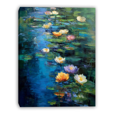 Impression sur toile Tranquil Water Lily Pond Impressionist
