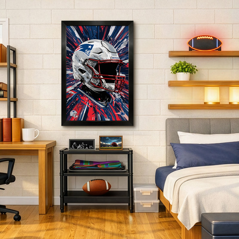 Casque Hyper des New England Patriots (NFL) - Impression encadrée 27" x 39", NFL New England Patriots