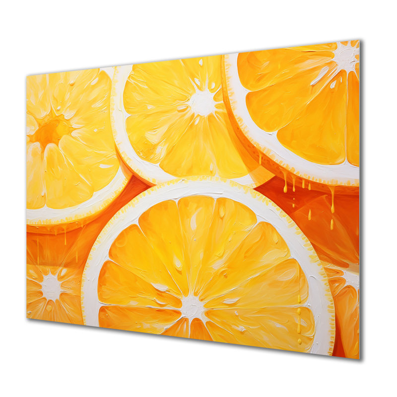 Art mural jaune jaune orange avec agrumes I - fruits MT135599, H 12 po x l 20 po x P 1 po