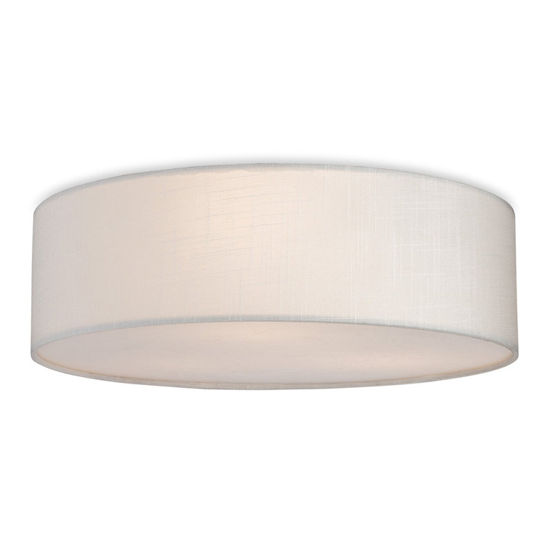 Linen Flush Mount, Cream