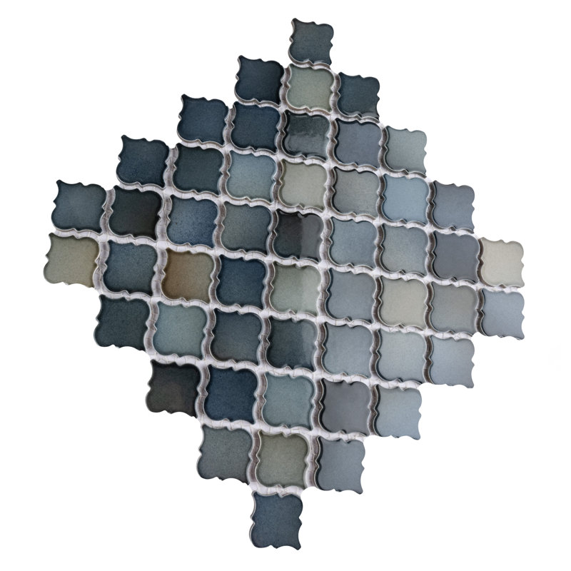 Hudson Tangier Atlantis 12-3/8" x 12-3/8" Porcelain Mosaic Floor and Wall Tile