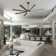 Hydra 8 - Blade Outdoor LED Smart Standard Ceiling Fan with Wall Control and Light Kit Included, Works With Alexa and iOS or Android App