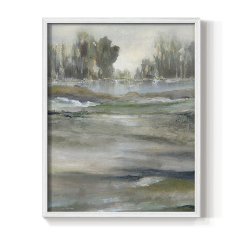 Lake Solitude, reproduction encadrée - bois massif, H 21 po x l 17 po, Blanc