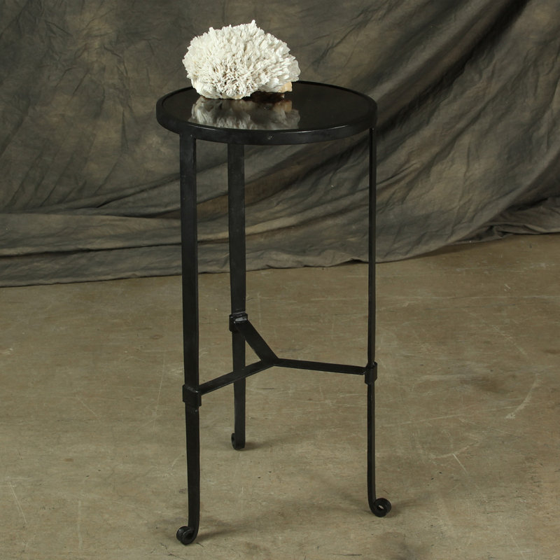 Shanahan Marble Top End Table, Black
