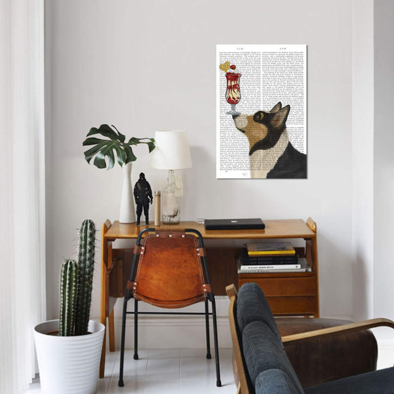 « corgi ice crème on print background », reproduction d’impression sur toile tendue Fab Funky, H 12 po x l 8 po x P 0,75 po