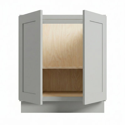 Meuble bas de cuisine de style Shaker moderne, structure en bouleau massif et caisson en contreplaqué, glissières et charnières à fermeture amortie, dimensions modulaires pour une configuration personnalisée (12" à 36")