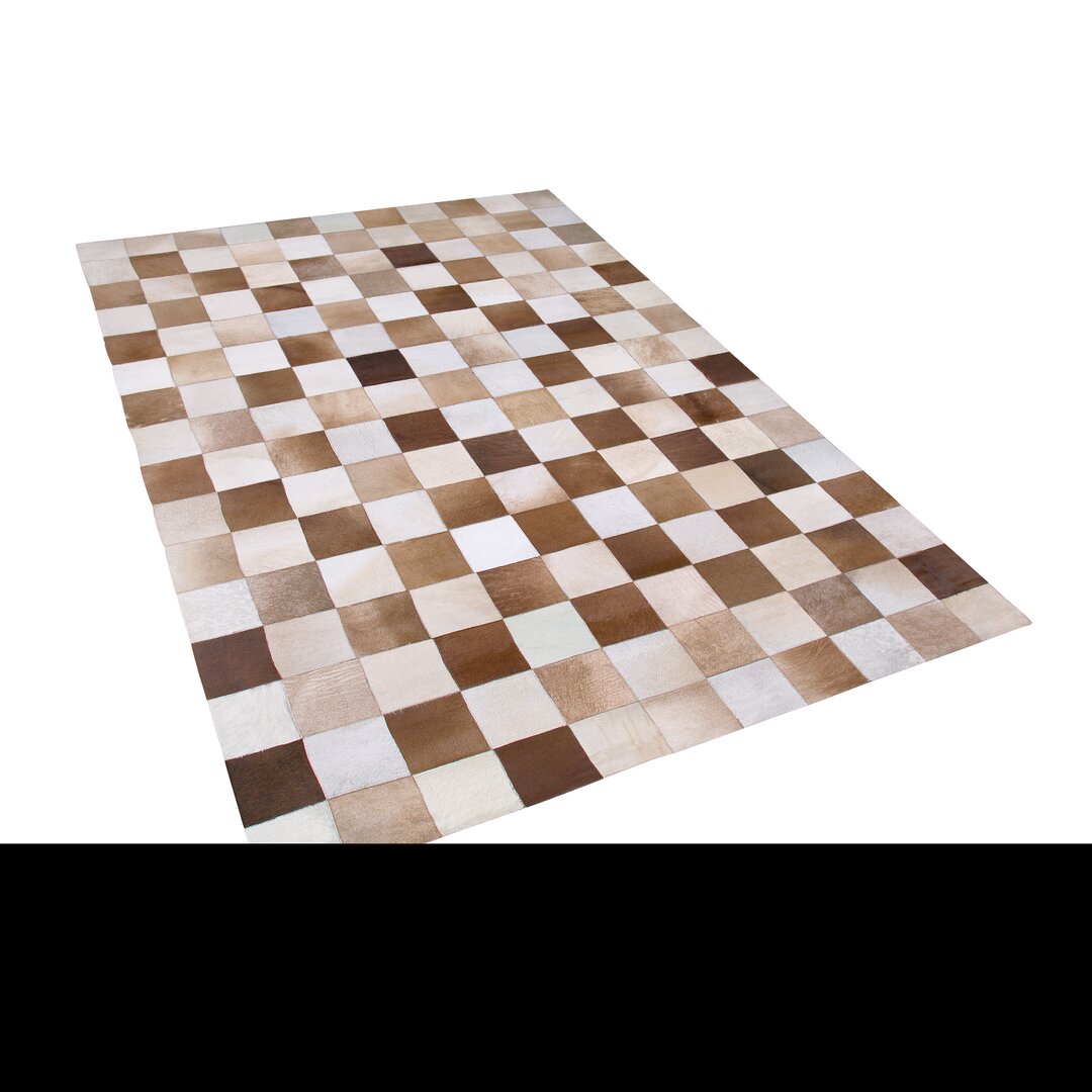 Teppich Cheriton aus Kuhfell in Beige