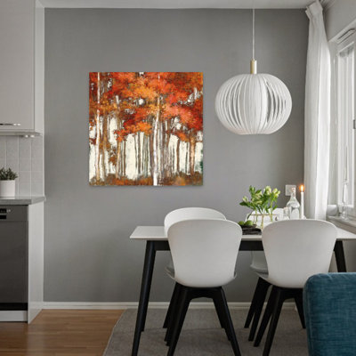 Lumières contemporaines d'oasis avec art abstrait d'automne