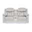Fauteuil inclinable électrique moderne et contemporain à DEL 2 pièces avec canapé et causeuse avec porte-gobelets et console Bluetooth