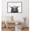 «Hey Dude Highland Cow BW» par The Creative Bunch Studio, reproduction d'art sur toile encadrée-1507395911-1580026836