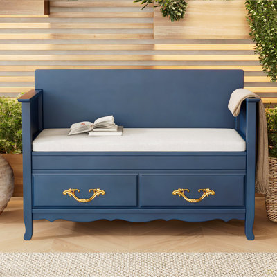 Banc à chaussures avec coussin amovible, banc d'entrée avec rangement caché pour l'entrée et le salon, banc de rangement à chaussures avec dossier