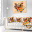 Papillon et art abstrait sur papier - coussin à imprimé floral-29598263-29598260